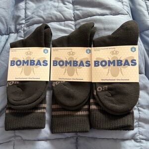 NWT Bombas Black Crew Socks Bundle 3 Pairs Women's Sz S Athletic Cushioned Tech